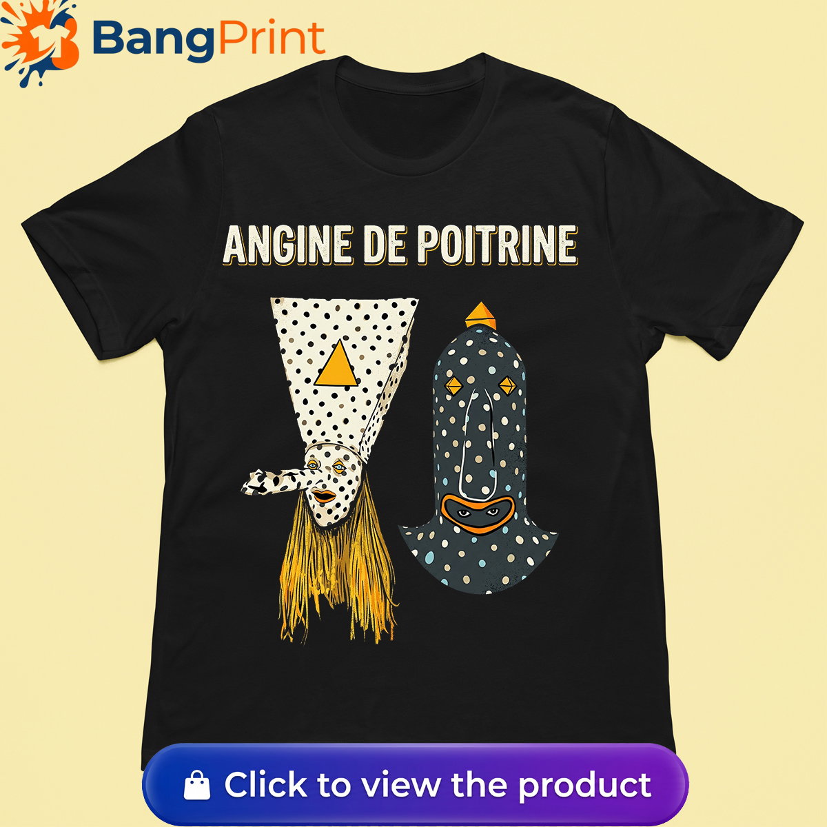 Angine De Poitrine T-Shirt right mask