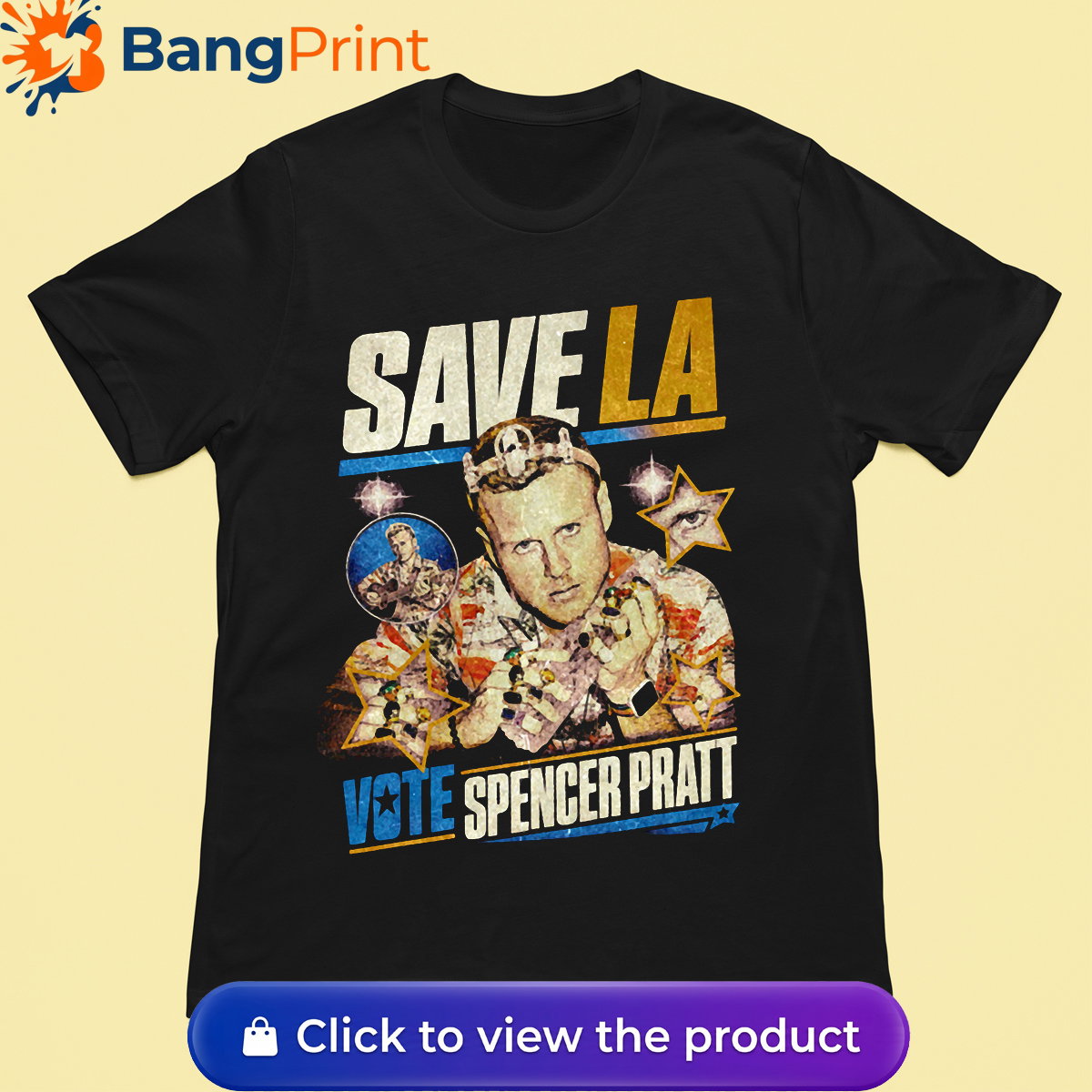 Vintage Spencer Pratt Save LA Shirt - Vote Spencer Pratt Retro Graphic Tee