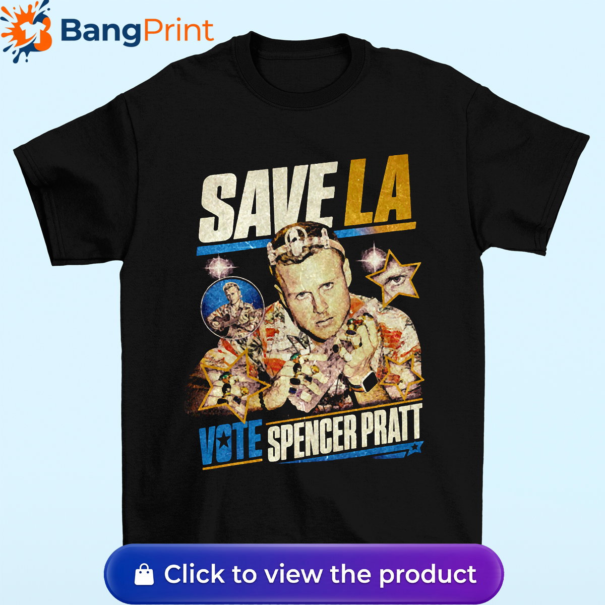 Vintage Spencer Pratt Save LA Shirt - Vote Spencer Pratt Retro Graphic Tee