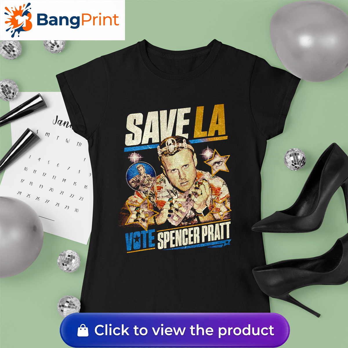Vintage Spencer Pratt Save LA Shirt