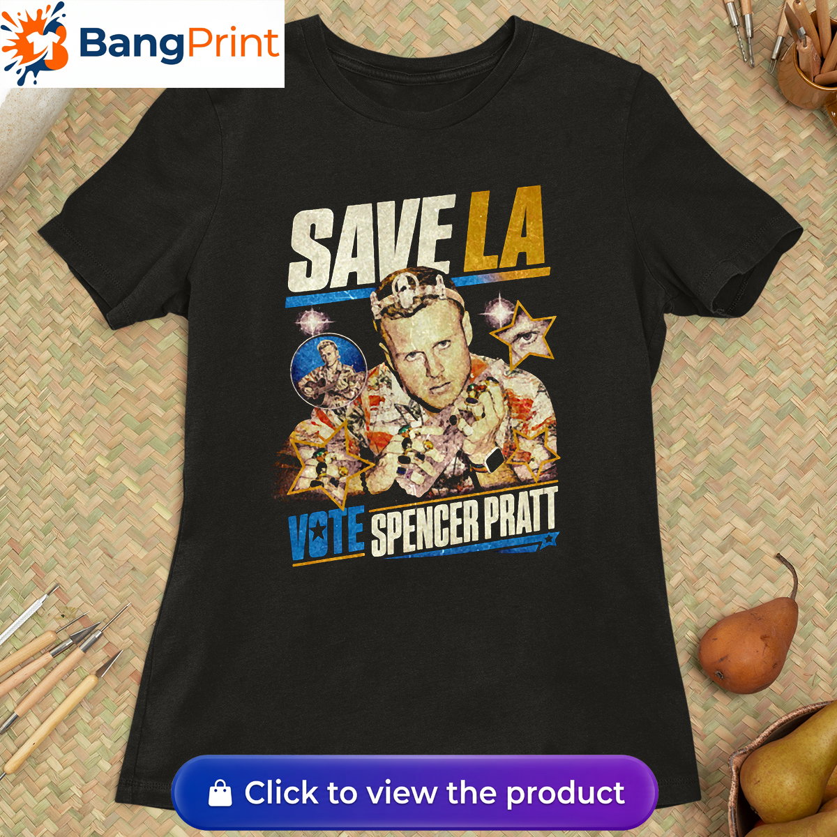 Vintage Spencer Pratt Save LA Shirt - Vote Spencer Pratt Retro Graphic Tee