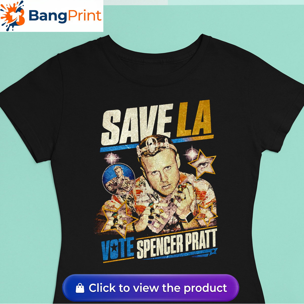Vintage Spencer Pratt Save LA Shirt - Vote Spencer Pratt Retro Graphic Tee