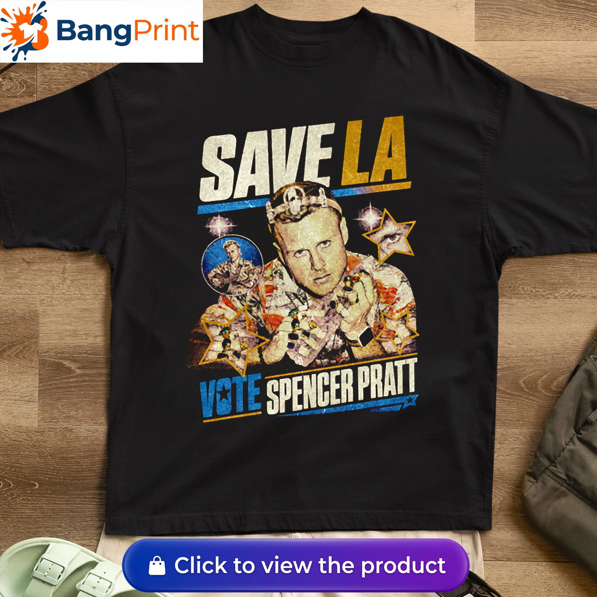 Vintage Spencer Pratt Save LA Shirt - Vote Spencer Pratt Retro Graphic Tee