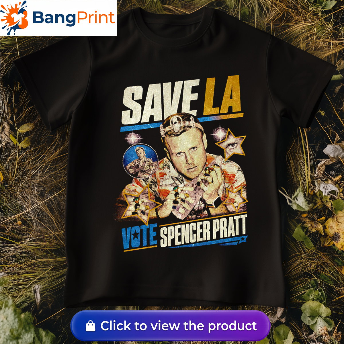 Vintage Spencer Pratt Save LA Shirt - Vote Spencer Pratt Retro Graphic Tee