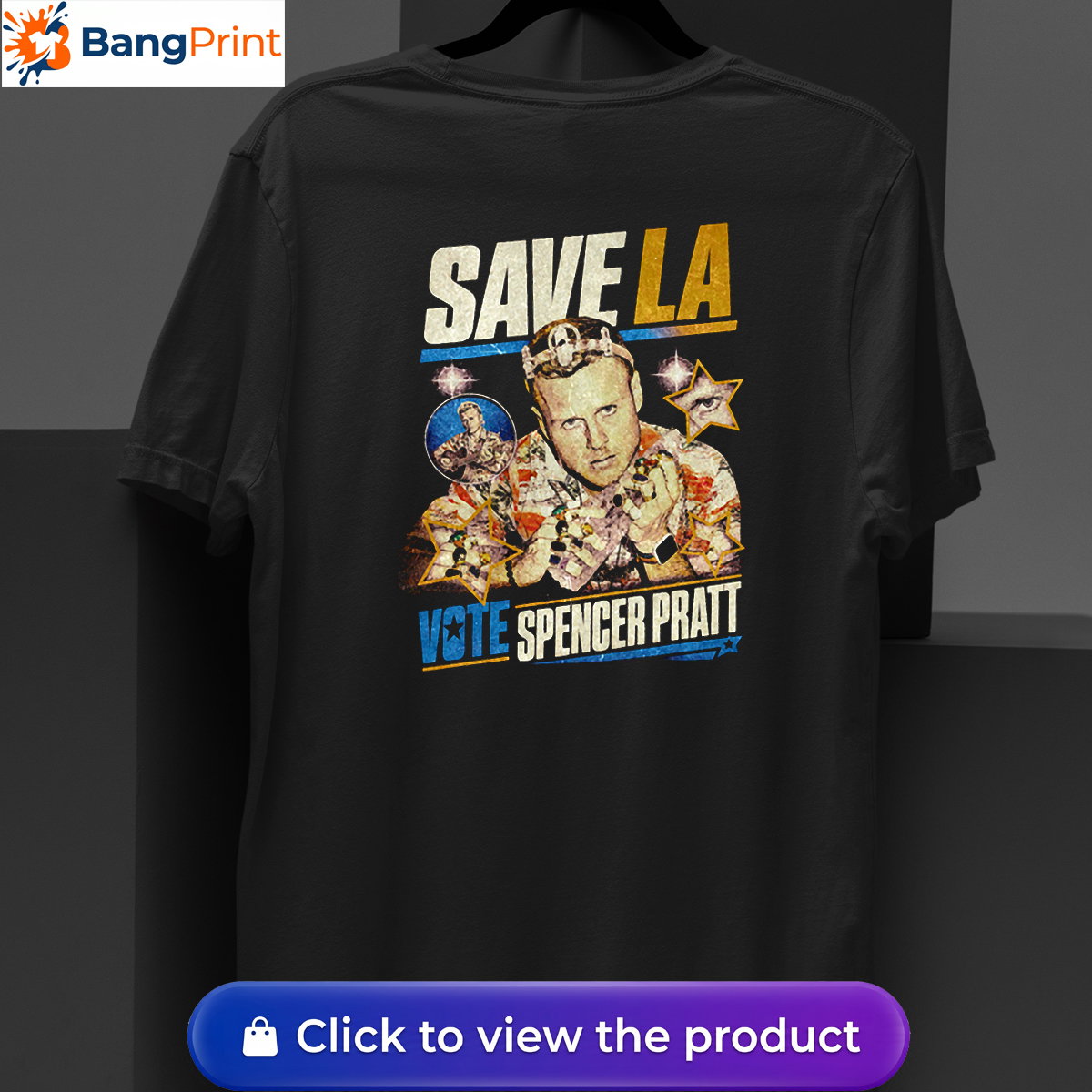 Vintage Spencer Pratt Save LA Shirt - Vote Spencer Pratt Retro Graphic Tee